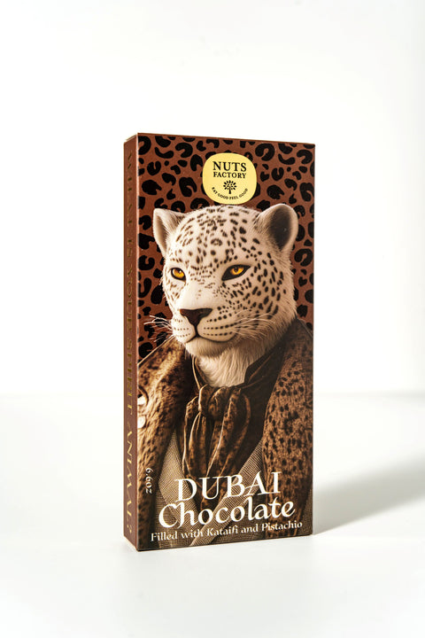 Cheetah Dubai Chocolate - Pack of 2 large bars - The Nuts Factory Gift Boxes