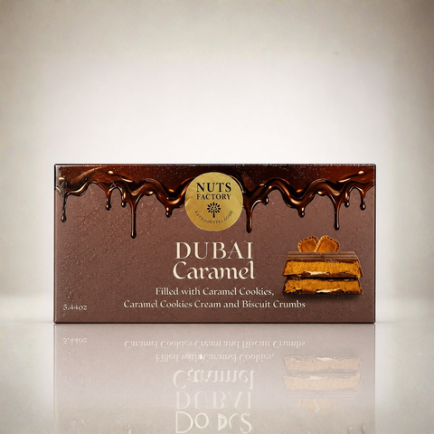 Dubai Chocolate – Caramel Cookie Dream Edition (2 Large Bars) - The Nuts Factory Gift Boxes