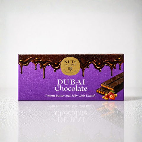 Dubai Chocolate – PB&J Edition (2 Large Bars) - The Nuts Factory Gift Boxes