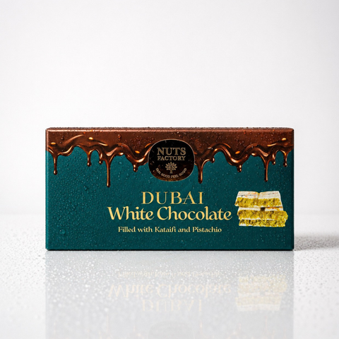 Dubai Chocolate – White Edition (2 Large Bars) - The Nuts Factory Gift Boxes