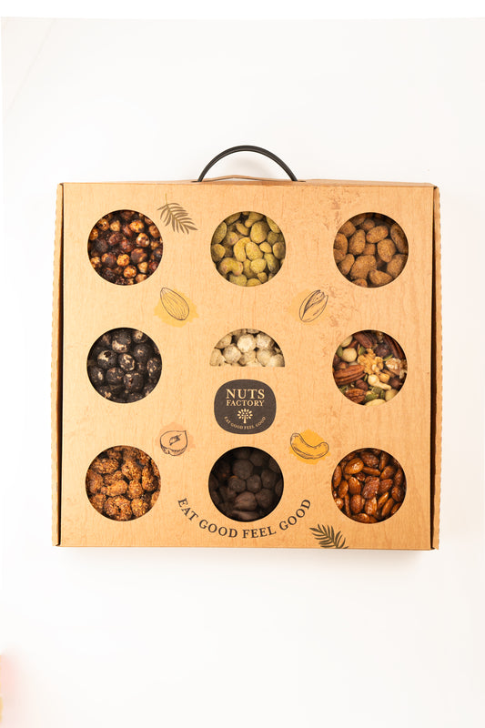 9 Hole Extra Large Gift Box - The Nuts Factory Gift Boxes