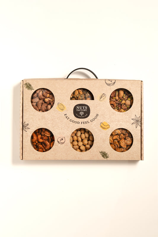 6 Hole Large Gift Box - The Nuts Factory Gift Boxes