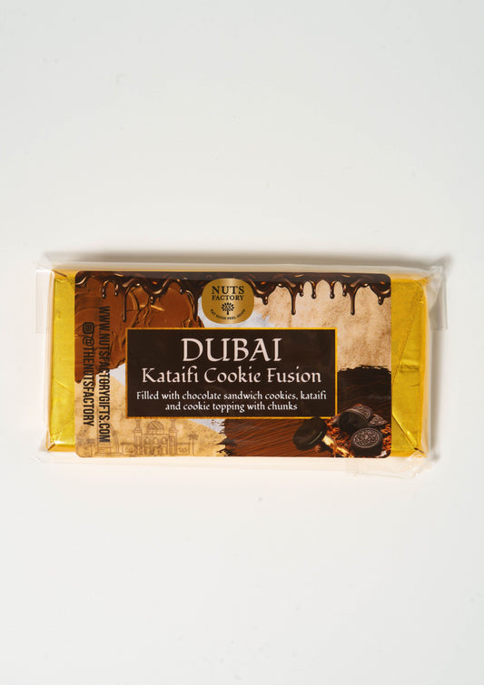 Dubai Chocolate Cookie Fusion - Pack of 2 large bars - The Nuts Factory Gift Boxes