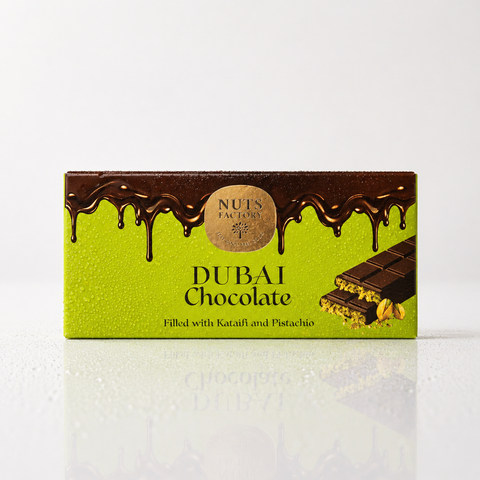Dubai Chocolate – Original Pistachio Edition (2 Large Bars) - The Nuts Factory Gift Boxes