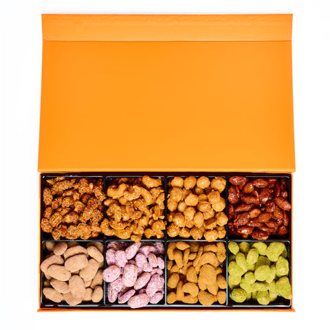 Orange Tray Assorted Candied and Flavored Nuts - Nuts Factory Gifts