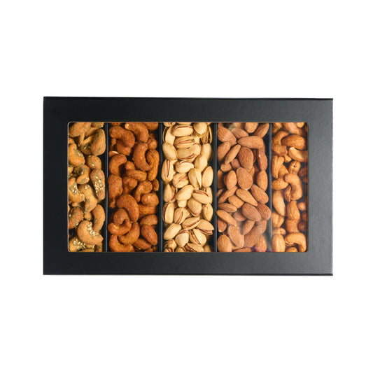 5 Hole Gift Tray Assorted Roasted and Flavored Nuts - Nuts Factory Gifts