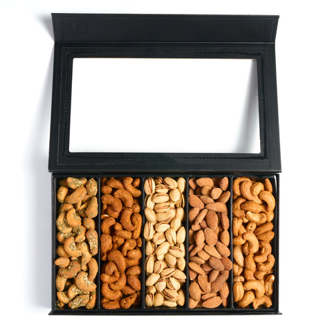 5 Hole Gift Tray Assorted Roasted and Flavored Nuts - Nuts Factory Gifts