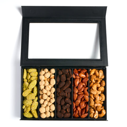 5 Hole Gift Tray Assorted Candied and Flavored Nuts - Nuts Factory Gifts