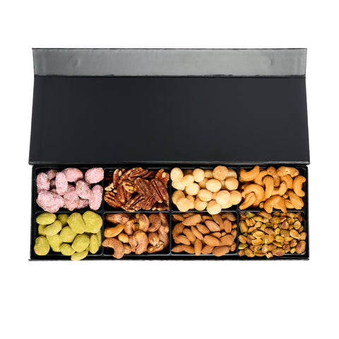 Small Black Tray Assorted Candied and Flavored Nuts - Nuts Factory Gifts