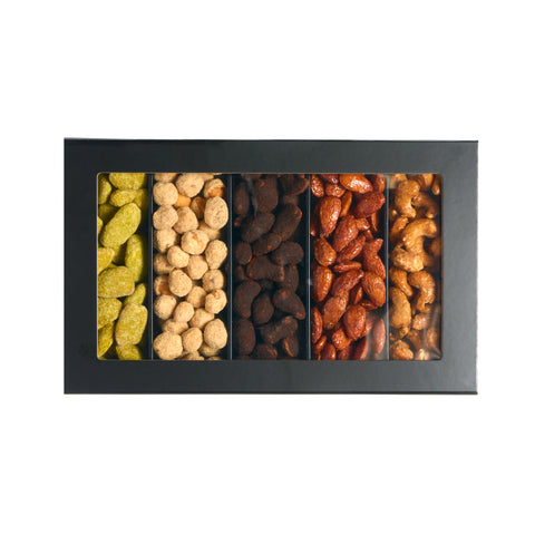 5 Hole Gift Tray Assorted Candied and Flavored Nuts - Nuts Factory Gifts