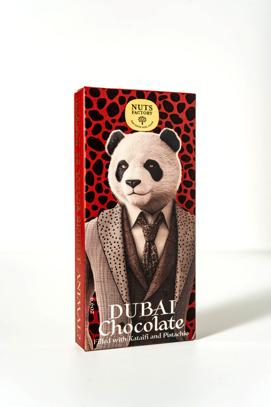 Panda Dubai Chocolate - Pack of 2 large bars - The Nuts Factory Gift Boxes