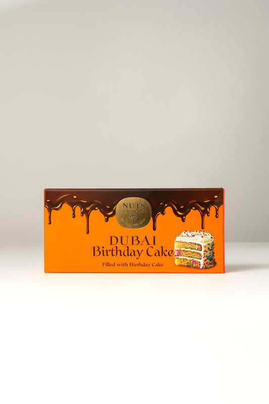 Dubai Chocolate Birthday Cake - Pack of 2 large bars - The Nuts Factory Gift Boxes