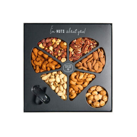 Big Black Heart Tray Assorted Roasted Nuts | Nuts Factory Gifts - Nuts Factory Gifts