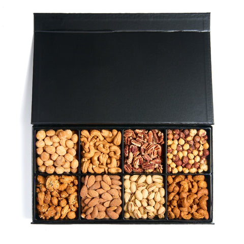 Black Tray Assorted Roasted Nuts - Nuts Factory Gifts