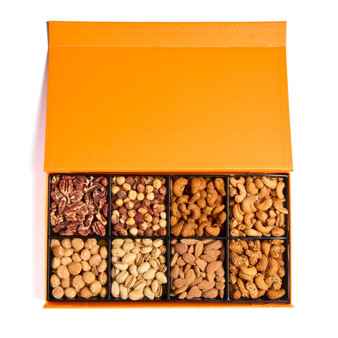 Orange Tray Assorted Roasted Nuts - Nuts Factory Gifts