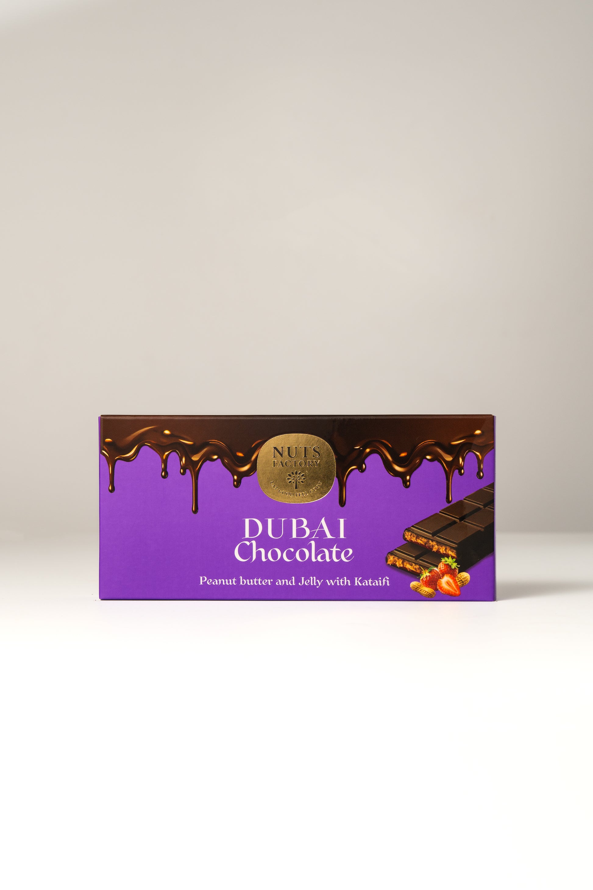 Dubai Chocolate PB&J - Pack of 2 large bars - The Nuts Factory Gift Boxes
